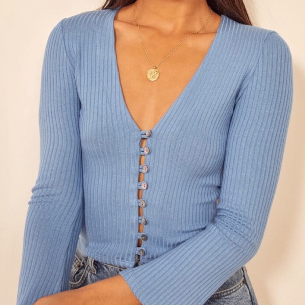 Reformation Gellar knit top